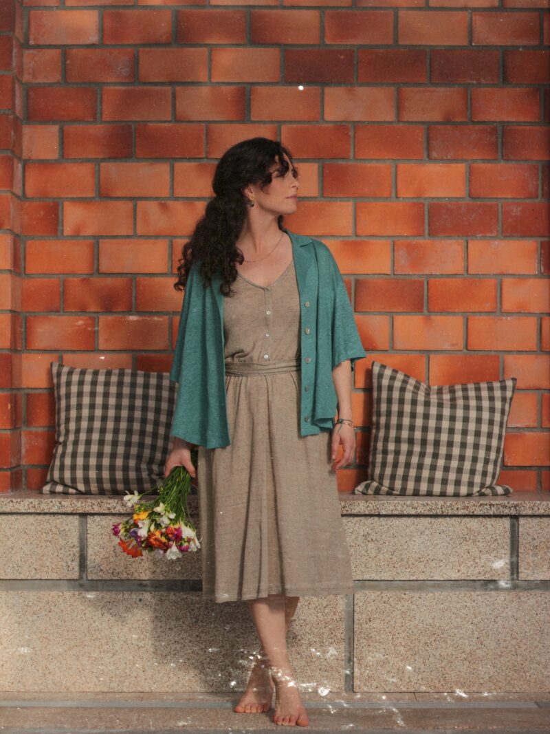 primavera, upcycle pt brand, clothes, crafts living, slow fashion, camisa sue linho turquesa