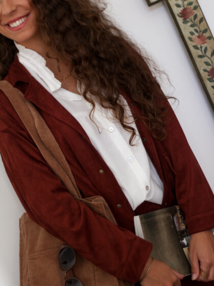 Sobrecamisa Ella Camurça Terracota